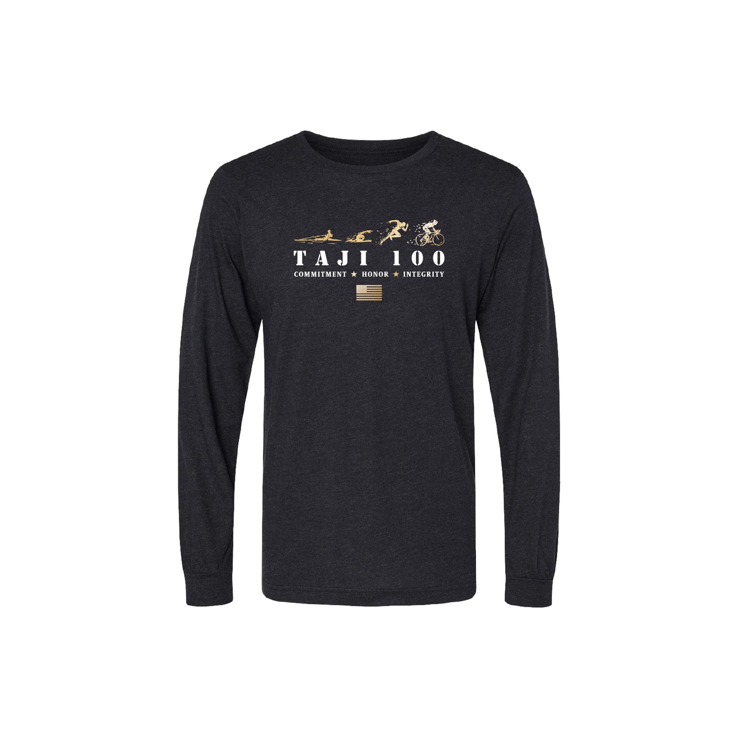 Unisex Taji 100 Long Sleeve Soft Blend Tee - Black