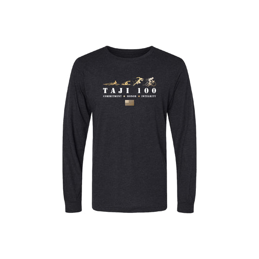 Unisex Taji 100 Long Sleeve Soft Blend Tee - Black