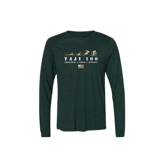 Unisex Taji 100 Long Sleeve Soft Blend Tee - Emerald