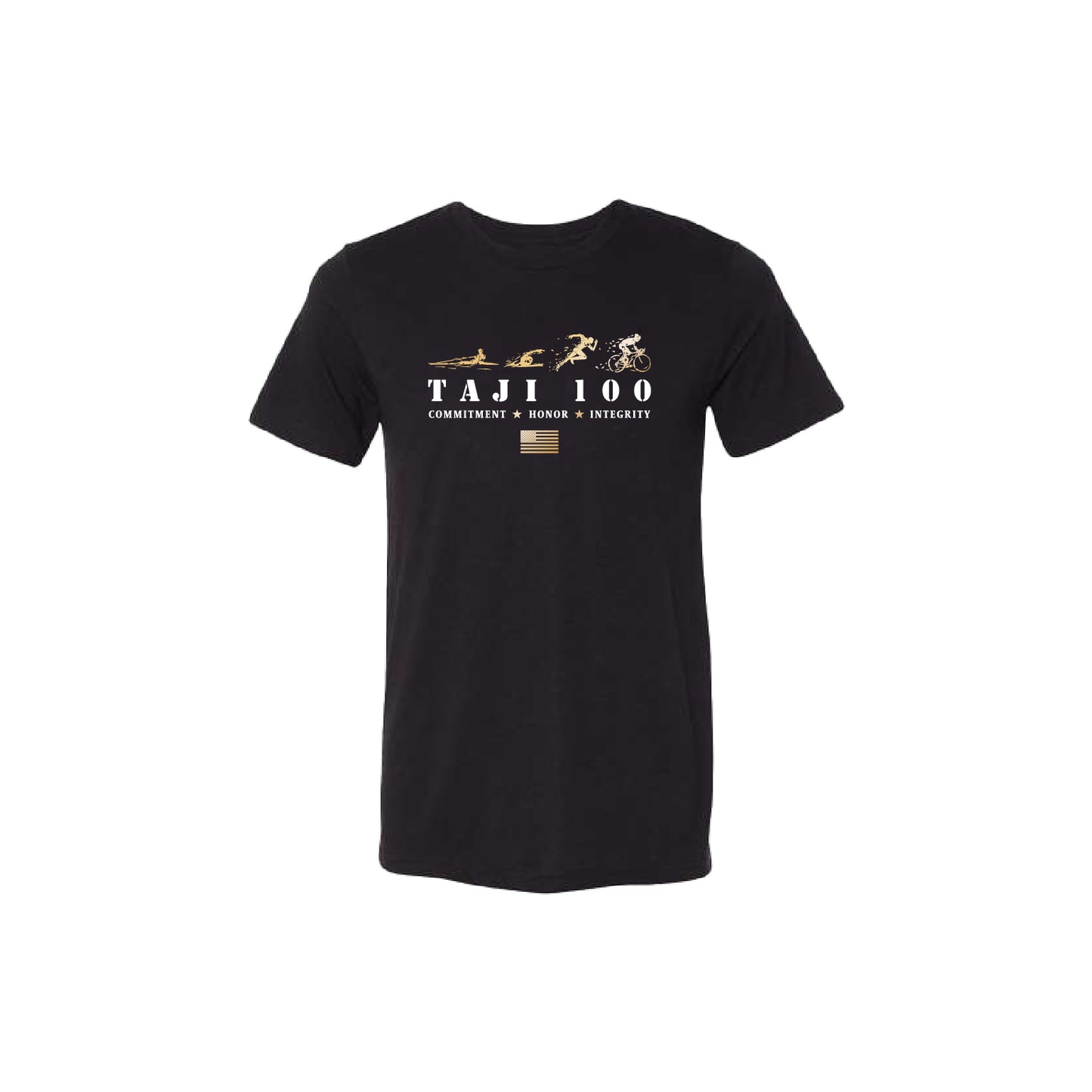 Unisex Taji 100 Short Sleeve Soft Blend Tee - Black