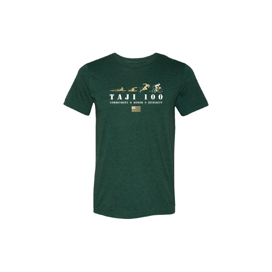 Unisex Taji 100 Short Sleeve Soft Blend Tee - Emerald